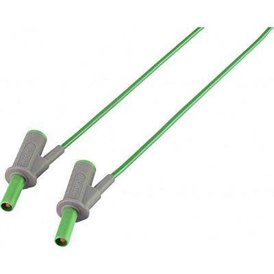 VOLTCRAFT MSB-501 Veiligheidsmeetsnoer Banaanstekker 4 mm Banaanstekker 4 mm 1.00 m Groen 1 stuk(s)