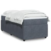Boxspring met matras fluweel donkergrijs 90x190 cm - thumbnail