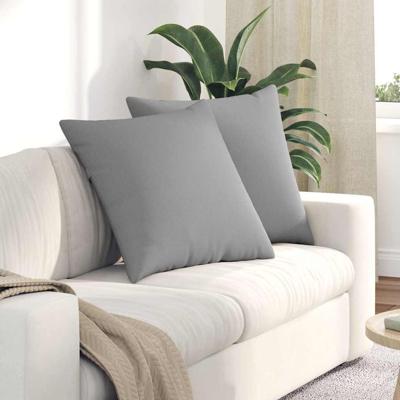 VidaXL Sofa kussens 2 pcs wolkengrijs 60 x 60 cm stof