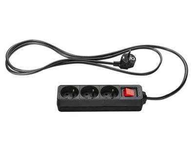 SILVERCREST Stekkerdoos of verlengsnoer (3 stopcontacten (zwart))