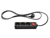 SILVERCREST Stekkerdoos of verlengsnoer (3 stopcontacten (zwart)) - thumbnail