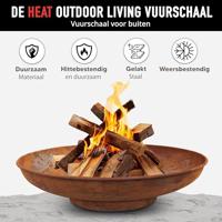 HEAT - Classic vuurschaal Ø 80 cm Roest - Staal - Vuurschaal - Bruin - thumbnail