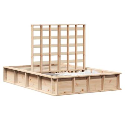 Bedframe met opslag Massief grenenhout 210 x 158 x 30 cm