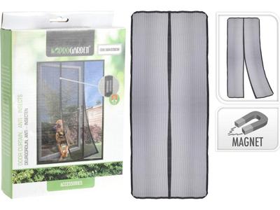 Muggennet Progarden Magnetisch 2 Onderdelen Deuren Glasvezel Zwart (50 x 220 cm)