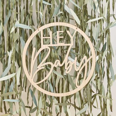 Houten Hanger Geboorte &apos;&apos;Hey Baby&apos;&apos;