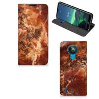 Nokia 1.4 | Standcase | Marmer Bruin - thumbnail