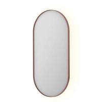 Spiegel INK SP21 Ovaal In Stalen Kader 50 x 4 x 100 cm Met Color Changing LED Verlichting Geborsteld Koper - thumbnail