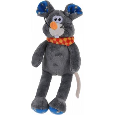 Tender Toys knuffelmuis 19 cm grijs