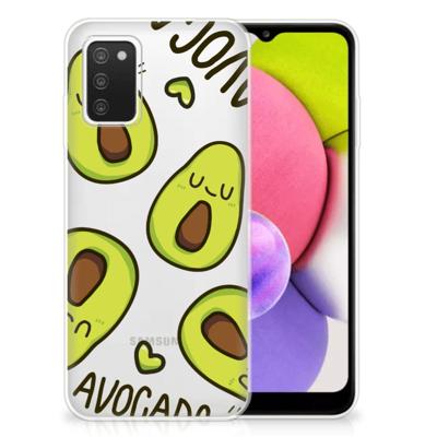 Samsung Galaxy A03S Telefoonhoesje met Naam Avocado Singing Samsung Galaxy A03S Telefoonhoesje met Naam Avocado Singing
