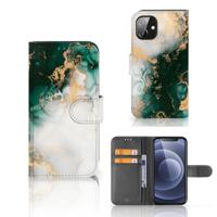 Bookcase voor Apple iPhone 12 Mini Marmer Groen - thumbnail