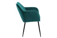 Sohome Eetkamerstoel 'Albin' Velvet, kleur Bottle Green - thumbnail