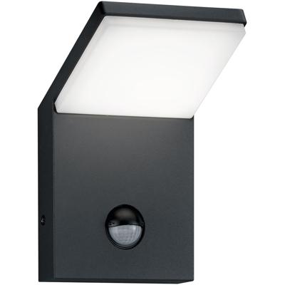 LED Buitenlamp met Bewegingssensor - Antraciet Wandlamp 8W 3000K IP54