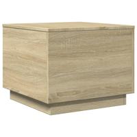 Salontafel met LED-verlichting 50x50x40 cm sonoma eiken - thumbnail