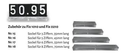 Transparant rail 55mm voor Fix 1010-1016