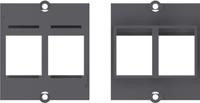BACHMANN maatwerk module frame 2x Keystone, zwart - thumbnail
