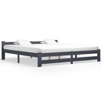 Bedframe massief grenenhout donkergrijs 200x200 cm - thumbnail