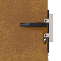 Poort 85x200 cm cortenstaal - thumbnail