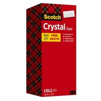Scotch plakband Crysal Tape, ft 19 mm x 33m, 1 x value pack met 8 rollen waarvan 1 gratis - thumbnail