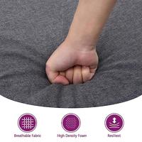 Bankje 70x35x41 cm stof lichtgeel - thumbnail