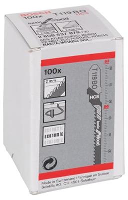 Bosch Accessoires Decoupeerzaagblad T 119 BO Basic for Wood 100st - 2608637879