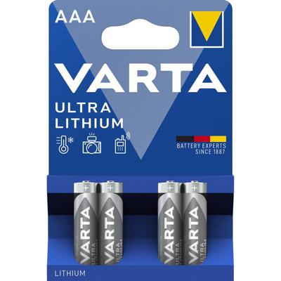 AAA lithium batterijen 4 stuks 1.5V