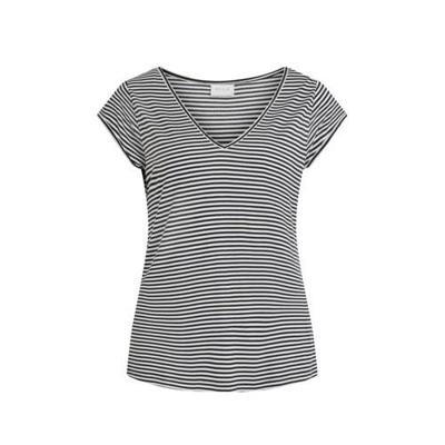 VILA gestreept T-shirt VISCOOP donkerblauw VILA gestreept T-shirt VISCOOP donkerblauw