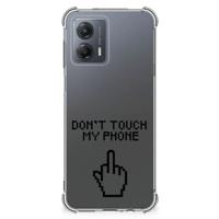Motorola Moto G53 Anti Shock Case Finger Don't Touch My Phone - thumbnail