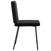 Eetkamerstoelen 2 st fluweel zwart - thumbnail