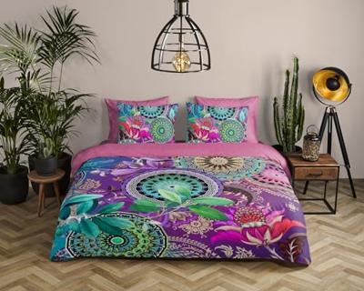HIP Dekbedovertrek "mandala&apos;s en bladeren" - Multi - (200x200/220 cm) - Katoen Satijn