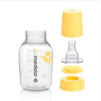 Medela Fles Moedermelk Plast Met Speen Slow Flow - thumbnail
