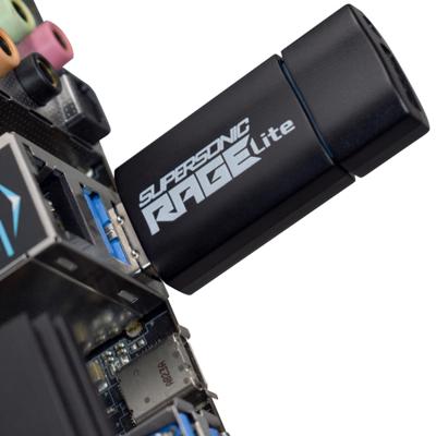 Flashdrive PATRIOT Rage Lite 512GB 120 MB/S USB 3.2 intrekbaar Zwart (PEF512GRLB32U)