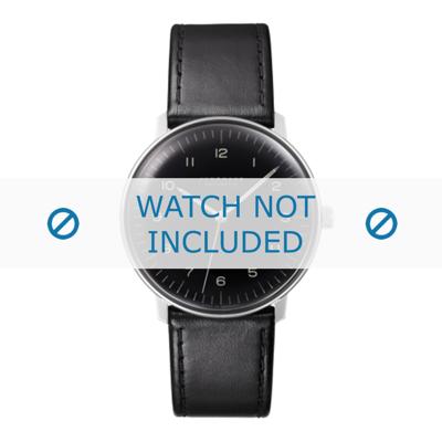 Junghans horlogeband 027/3400.00 Leder Zwart 20mm + standaard stiksel