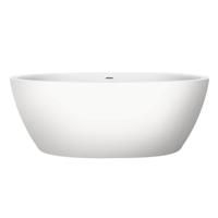 Vrijstaand Bad Xenz Sio 180x90x66 cm Solid Surface Wit - thumbnail