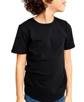 Kinder/ jongens T-shirt korte mouw - Ondershirt naadloos - 100% katoen - 116 - Wit - thumbnail