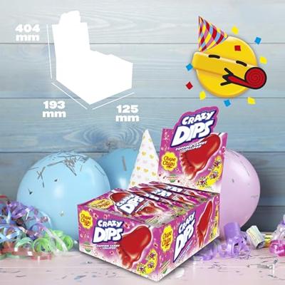 Chupa Chups Chupa crazy dips strawberry (24x 14gr)