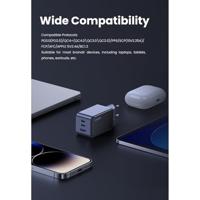 UGREEN Nexode S Laadadapter 65 W USB-C bus, USB-C bus, USB-A-bus Grijs Binnen - thumbnail