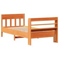 Bedframe zonder matras massief grenenhout wasbruin 100x200 cm - thumbnail