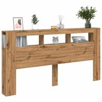 Hoofdeinde met LED 200x18,5x103,5 cm hout artisanaal eikenkleur - thumbnail