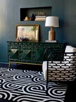 Florence Broadhurst - Turnabouts black 39205 - 120x180 cm Vloerkleed - thumbnail