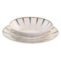 Serviesset Home ESPRIT Blauw Wit Porselein 18 Onderdelen - thumbnail