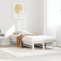 Bedframe zonder matras massief grenenhout wit 90x190 cm - thumbnail