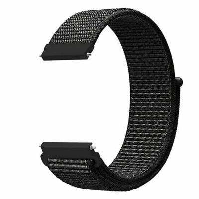 Garmin Forerunner 970 / 570 (47mm) / 255 - Sport Loop nylon bandje - Zwart gemêleerd Garmin Forerunner 970 / 570 (47mm) / 255 - Sport Loop nylon bandje - Zwart gemêleerd