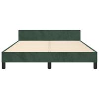 Bedframe zonder matras 140x190 cm fluweel donkergroen - thumbnail