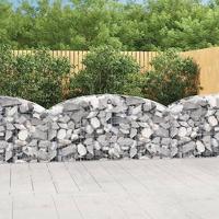 VidaXL Schanskorf gewelfd 200x50x80/100 cm gegalvaniseerd ijzer - thumbnail