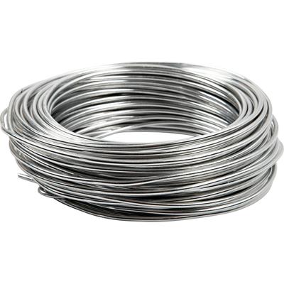 Creativ Company Alu draad, rond, dikte 3 mm, zilver, 29 m/ 1 rol - thumbnail