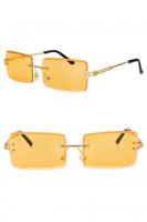 Bril Rechthoek Met Oranje Glazen - thumbnail