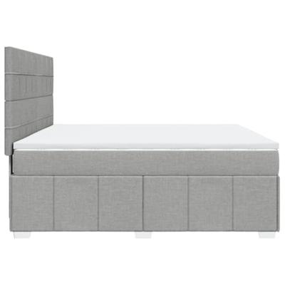 Boxspring met matras stof lichtgrijs 180x200 cm