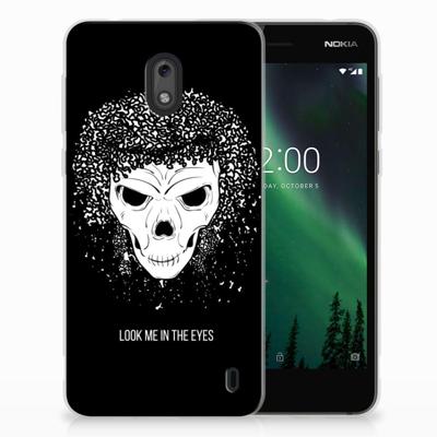 Silicone Back Case Nokia 2 Skull Hair Silicone Back Case Nokia 2 Skull Hair