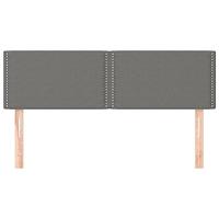 Hoofdborden 2 st 72x5x78/88 cm stof donkergrijs - thumbnail