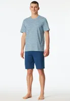 Schiesser Schiesser Heren Pyjama Short pacific blue 183592 48/S - thumbnail